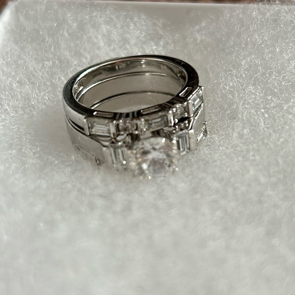 Wedding Engagement Stackable Sterling Silver Ring - image 3